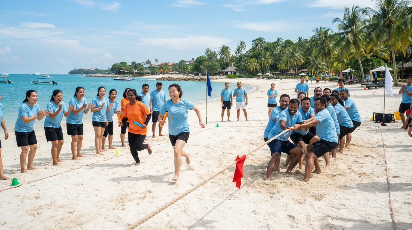 Beach Olympics team building